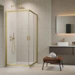 Radaway Cabina de dus patrata, cu usi culisante, auriu pal periat, Radaway Alienta Brushed Light Gold C 10239090-98-01 (10239090-98-01)