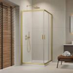 Radaway Cabina de dus dreptunghiulara, cu usi culisante, auriu pal periat, Radaway Alienta Brushed Light Gold D 10258090-98-01 (10258090-98-01)