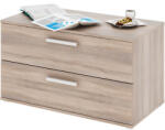  Kétfiókos komód, DTD laminált, sonoma tölgyfa, DUNAJ 8
