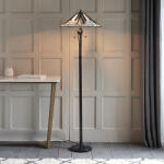 Endon Lighting klasszikus tiffany állólámpa astoria fekete sokszínű end63934 (63934)