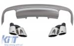 KITT Hátsó lökhárító diffúzor kipufogóvégekkel Audi A5 8T 4 ajtós 2012-2015, S5 Dizájn (CORDAUA58TS54DF)