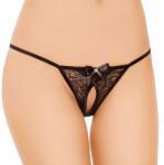SoftLine Minimalista tanga 2427 nyitott fazonnal és masnival, csipkés, (5906340728916)