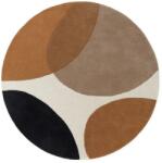 Villeroy & Boch Вълнен кръгъл килим в цвят кафяв коняк ø 160 cm Ruvia - Villeroy&Boch (106473-160)