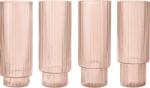 Ferm Living Pahare Ripple înalte roz 4 buc (1104274225) Pahar