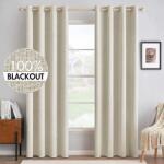 MIULEE Függöny Miulee blackout 2 db 140 × 245 cm krémszínű (12323546)