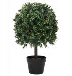 VidaXL Boxwood labda Zöld 35 x 35 x 50 cm Műanyag, puszpáng (42008332)