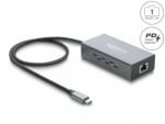 Delock Adaptor retea USB type C la RJ45 Gigabit LAN PoE cu PD, Delock 81633 (81633)