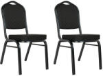 King Home Heron Bankett Szék Acél Fekete Arany Mintás 2 db-os Szett (KHM-5900168832978-SET2)