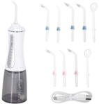 Adler Irigator bucal fără fir, 5 programe, 150 PSI, 10 capete, rezervor 350 ml, USB-C, Alb (AD 2185) Irigator oral