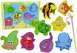 LEAN Toys Set din lemn pentru prinderea animalelor marine (15255) Figurina