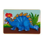 MomKi PUZZLE DIN LEMN TUOJIANGOSAURUS, 8 PIESE (MKT79373) - vexio Puzzle