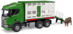 BRUDER Scania Super 560R Tiertransport-LKW (inkl. 1 Rind) (03548) Figurina