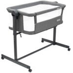Baby Mix Rose Baby Mix bedside crib grey (56415-BM-coosleeper-grey)