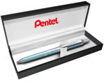 Pentel EnerGel BL-407 zseléstoll 0,35 mm, nyomógombos, aquamarin tolltest, ajándék kék tollbetéttel (PENBL407LS)