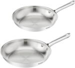Tefal Set de tigăi cu 2 piese Tefal Duetto On B866S234, 24/28 cm, oțel inoxidabil, bază Thermo-Fusion, inducție (3168430376519)