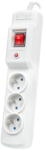 ARMAC Multi M3 | Power strip | anti-surge system, 3 sockets, 5m cable, gray (MULTI M3 5M GRAY)