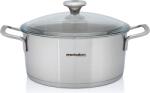 Metalac Cratita 4.4l cu capac din sticla Santino Metalacinox/24cm/4.4l (376598)