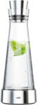 emsa FLOW Slim cooling carafe made of glass, jug (transparent/stainless steel, with cooling station) (514233)