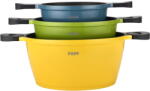 Zass Gourmet Set 3 oale antiaderente din aluminiu turnat sub presiune Zass Gourmet ZG-ACS 02, Color (ZG-ACS 02 Color)