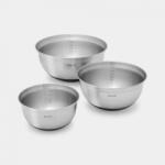Brabantia Set 3 boluri mixare 1.0L + 1.6L + 3.0L, Inox mat/ Negru (363900)