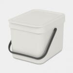 Brabantia Sort & Go Waste Bin Light Grey 6 L (213267) Cos de gunoi