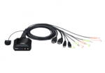 ATEN CS22H 2-Port USB 4K HDMI Cable KVM Switch with Remote Port Selector (CS22H-AT)