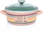Metalac Cratita 3.5l cu capac din sticla Divan Dan Metalacemail/22cm/3.5l (373030)