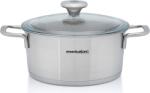 Metalac Cratita 2.6l cu capac din sticla Santino Metalacinox/20cm/2.6l (376597)