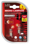 LAMPA , 24V BA9S (T4W) 1 LED DIÓDA, PIROS SZÍNŰ- PÁRBAN (0198324)