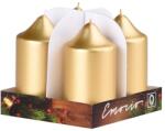  Lumânări cilindrice Emocio Advent, 4 buc. , 40x75 cm, metalice, aurii