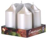  Lumânări cilindrice Emocio Advent 4 buc 40x75 alb perlat
