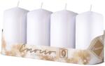  Lumânare cilindrică Emocio Advent 4 buc. albă 5x9 cm 50x90mm