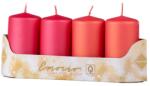  Amestec de lumânări cilindrice Advent emocio roz 4 buc 4x7, 5 cm