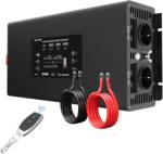 DATOUBOSS Invertor sinusoidal pur DATOUBOSS 2000W 12V la 230V AC, putere maximă 4000W, telecomandă (DT-DN03-2000W-12V-A-EU)