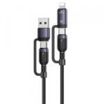 Yesido Cablu Date si Incarcare USB-C / USB-A - USB-C / Lightning Yesido CA200, 60W, 1.2m, Negru - evomag