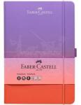 Faber-Castell Napló A5 194 lap kockás, gumírozott tolltartóval, színátmenetes Faber-Castell piros-lila (FC10284662) (FC10284662)