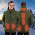 W-Tec Fűthető kabát W-TEC HEATborg, integrált fűtéssel, karbonszálas fűtés, 7 zóna, 3 fokozatban állitható, súly 985g Khaki M (25868-M-2)