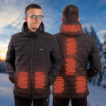 W-Tec Fűthető kabát W-TEC HEATborg, integrált fűtéssel, karbonszálas fűtés, 7 zóna, 3 fokozatban állitható, súly 985g fekete XS (25868-XS)