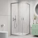 Radaway Cabina de dus, semirotunda, cu usi culisante, nichel periat, Radaway Alienta Brushed Nickel A - E 10248090-91-01 (10248090-91-01)