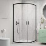 Radaway Cabina de dus, semirotunda, cu usi culisante, antracit periat, Radaway Alienta Brushed GunMetal A - E 10228080-92-01 (10228080-92-01)