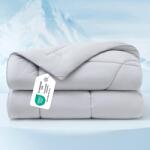 Bedsure Arc-Chill Hűsítő Nyári Takaró 200x200 cm, Kétoldalas Bambuszszálas Pléd Éjszakai Izzadás Ellen, Szürke