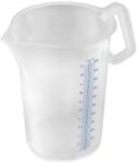 Thermohauser Mérőpohár Zárt Fogantyúval, 5000 ml, PP Műanyag, Kék Skála Literben és Milliliterben, Átlátszó