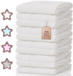NatureMark Muszlin Pelenkák 10 db - 100% Pamut - Puha Szoptatós és Babagondozó Kendők, Mosható Pelenka, Pólya és Törlőkendő - 70x70 cm, Fehé