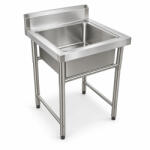 Aligvárom Inox ipari mosogató asztal 60x60x85 cm 1 mosogatómedencével nagykonyhai rozsdamentes bútor - hazravalo - 68 000 Ft
