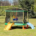 Chipolino Trambulină mare Playground 200 cm cu tobogan, verde TRAMPG0242G