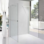 STUXI Milano Gate Plus 1 falsíkra szerelhető, két oldalfalas walk-in zuhanyfal, 80x80 cm, 8 mm vastag vízlepergető biztonsági üveggel, helytakarékos sarokmerevítőkkel (TL-6615G-80-80-X-6615C-22-X-6615C-52-X