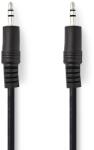 Nedis Cablu audio stereo jack 3.5mm tata - jack 3.5mm tata 1m negru Nedis (CAGB22000BK10)
