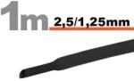  Tub termocontractant negru 2.5 /1.25 mm 1m lungime (11020F-1)