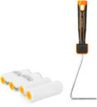 Handy Set role vopsit, 4 role 100 mm acril si spuma, maner ergonomic, pentru vopsea lavabila, lac si lazura (GLB_11181)