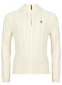 Ralph Lauren Pulóverek PULL DEMI ZIP EN MAILL TORSADEE Bézs EU S
